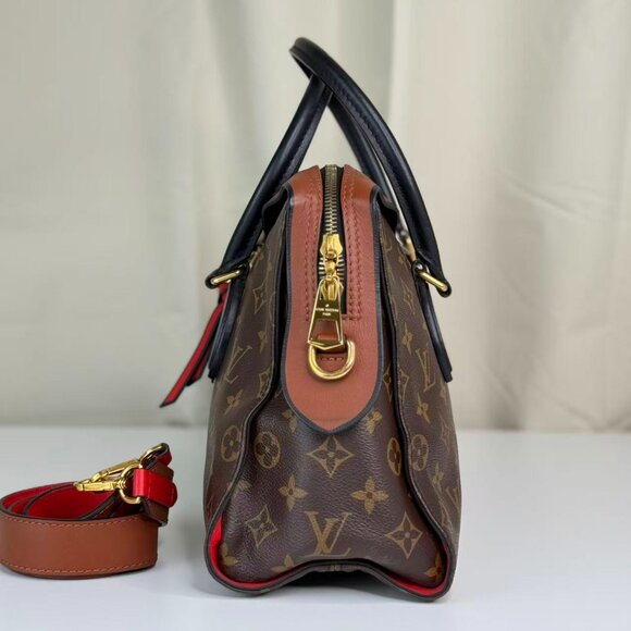 Louis Vuitton Monogram Canvas Tuileries Shoulder Bag with Red Accents - Picture 2 of 9